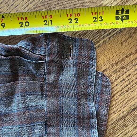 CITRON Santa Monica Brown Gray Plaid Flannel Button up Shirt Top Men's Sz Small - Picture 6 of 6